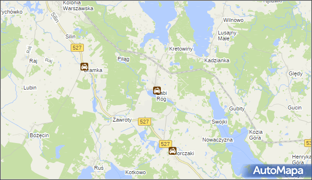 mapa Żabi Róg, Żabi Róg na mapie Targeo