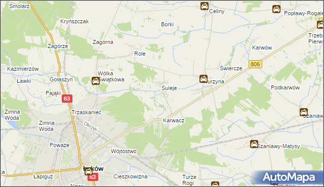 mapa Zabrodzie gmina Łuków, Zabrodzie gmina Łuków na mapie Targeo