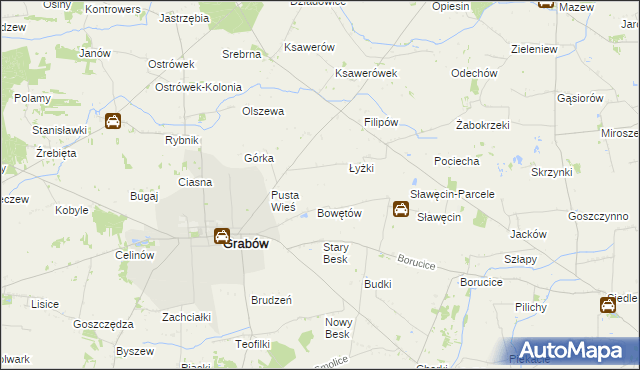 mapa Żaczki, Żaczki na mapie Targeo