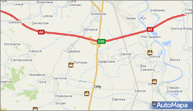 mapa Zadąbrowie gmina Radymno, Zadąbrowie gmina Radymno na mapie Targeo