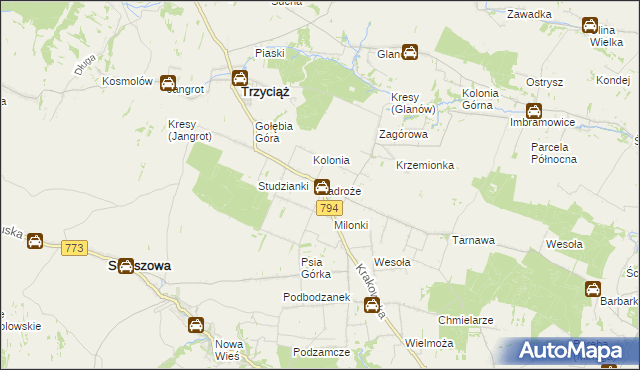mapa Zadroże, Zadroże na mapie Targeo