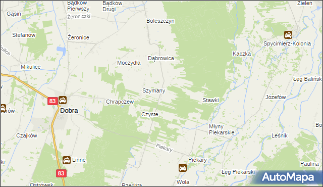 mapa Zagaj gmina Dobra, Zagaj gmina Dobra na mapie Targeo