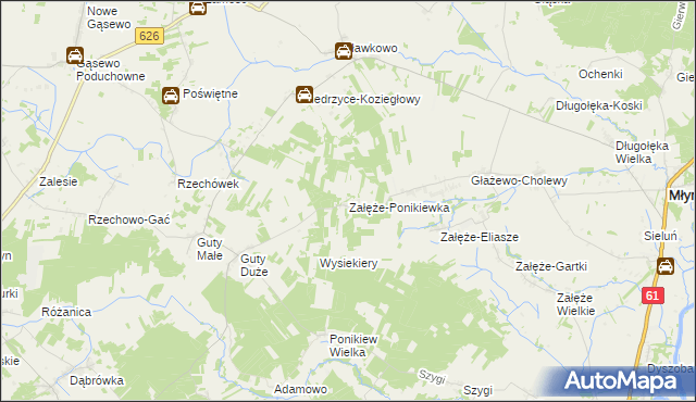 mapa Załęże-Ponikiewka, Załęże-Ponikiewka na mapie Targeo