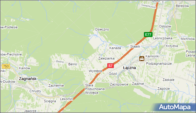 mapa Zalezianka, Zalezianka na mapie Targeo