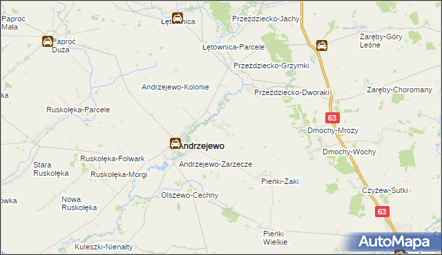 mapa Załuski-Lipniewo, Załuski-Lipniewo na mapie Targeo