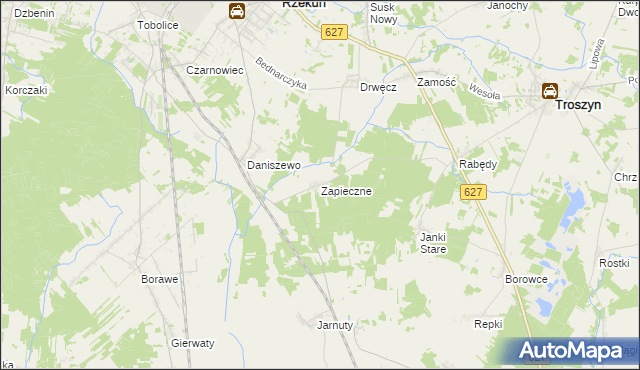 mapa Zapieczne, Zapieczne na mapie Targeo