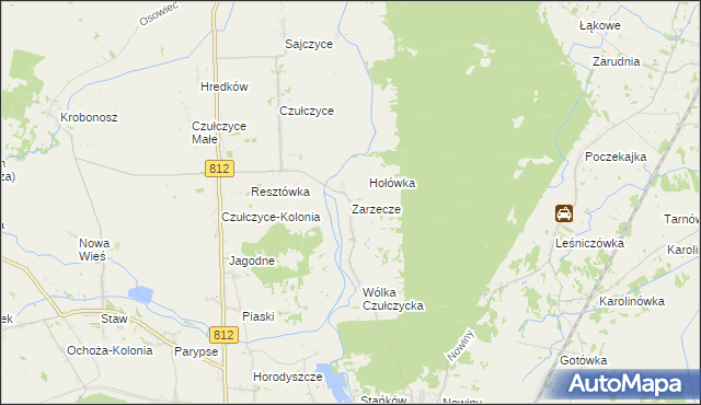 mapa Zarzecze gmina Chełm, Zarzecze gmina Chełm na mapie Targeo