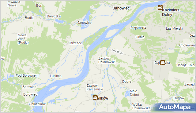 mapa Zastów Polanowski, Zastów Polanowski na mapie Targeo