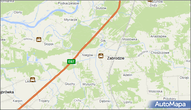 mapa Zazdrość gmina Zabrodzie, Zazdrość gmina Zabrodzie na mapie Targeo