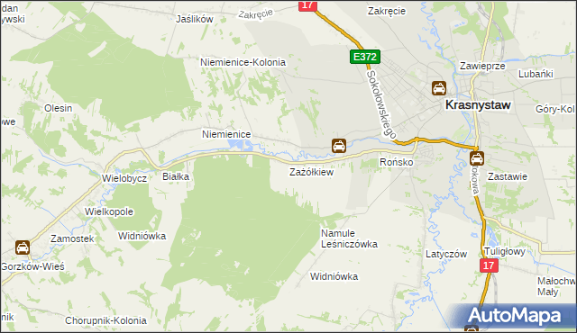 mapa Zażółkiew, Zażółkiew na mapie Targeo