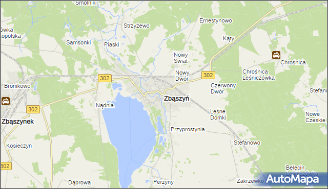 mapa Zbąszyń, Zbąszyń na mapie Targeo