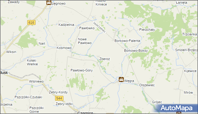 mapa Zberoż, Zberoż na mapie Targeo