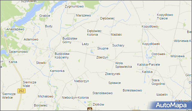 mapa Zberzyn, Zberzyn na mapie Targeo