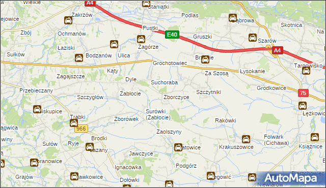 mapa Zborczyce, Zborczyce na mapie Targeo