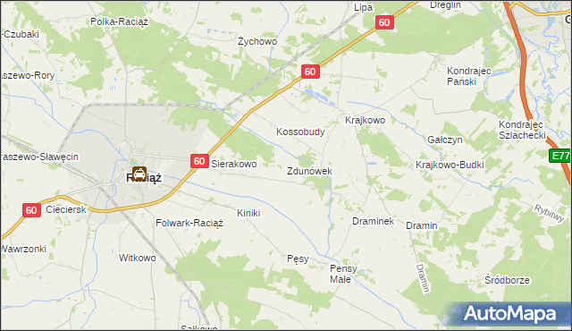 mapa Zdunówek, Zdunówek na mapie Targeo