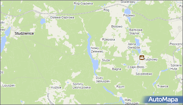 mapa Żelewiec, Żelewiec na mapie Targeo