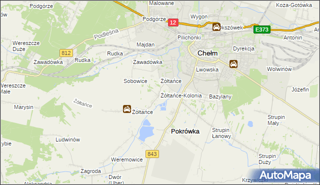 mapa Żółtańce-Kolonia, Żółtańce-Kolonia na mapie Targeo