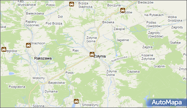 mapa Żołynia, Żołynia na mapie Targeo