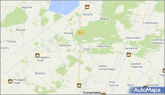 mapa Żulinki, Żulinki na mapie Targeo