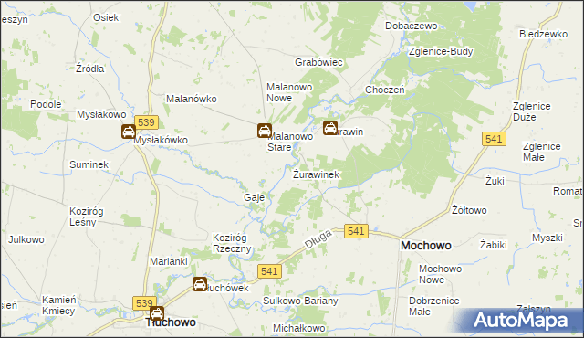 mapa Żurawinek, Żurawinek na mapie Targeo