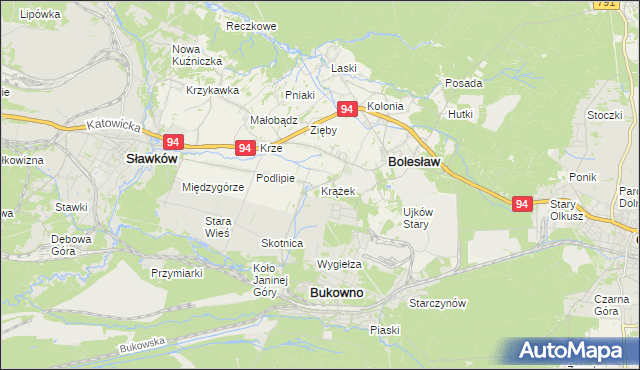 mapa Krążek, Krążek na mapie Targeo