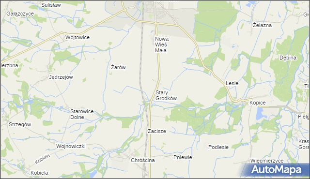 mapa Stary Grodków, Stary Grodków na mapie Targeo