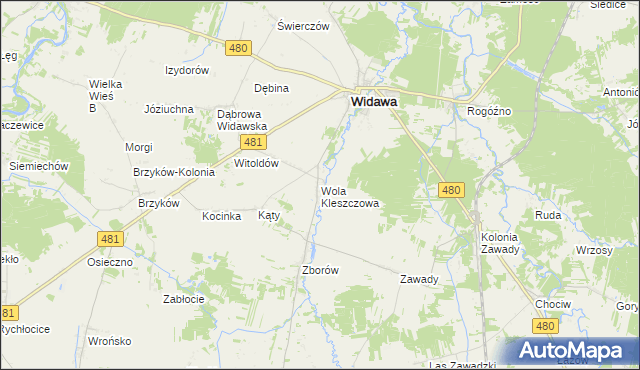 mapa Wola Kleszczowa, Wola Kleszczowa na mapie Targeo