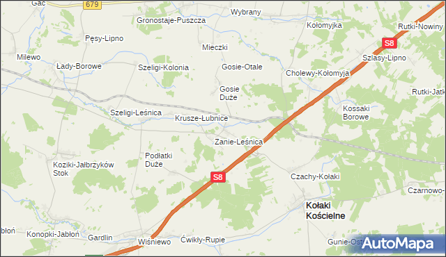 mapa Gosie Małe, Gosie Małe na mapie Targeo