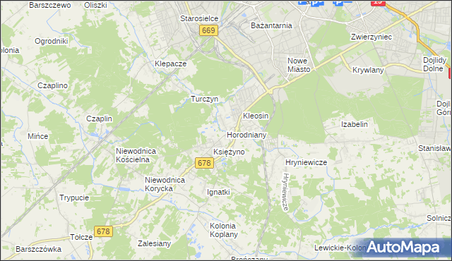 mapa Horodniany, Horodniany na mapie Targeo