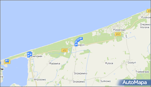 mapa Łukęcin, Łukęcin na mapie Targeo