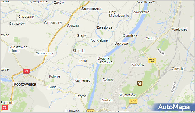 mapa Bogoria Skotnicka, Bogoria Skotnicka na mapie Targeo