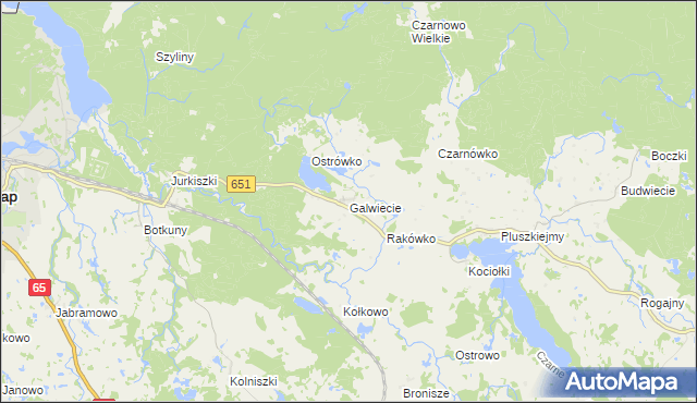 mapa Galwiecie, Galwiecie na mapie Targeo