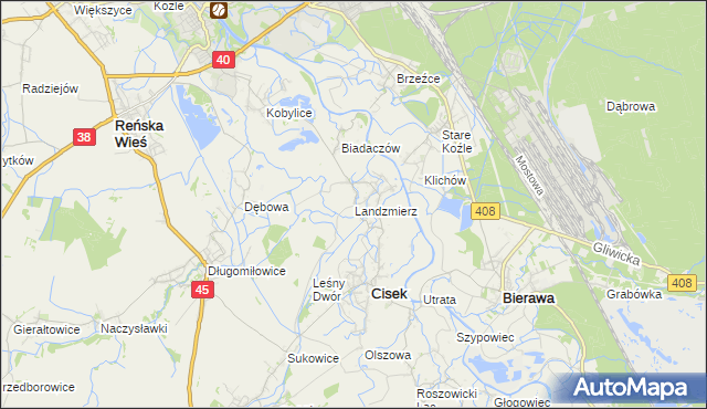 mapa Landzmierz, Landzmierz na mapie Targeo