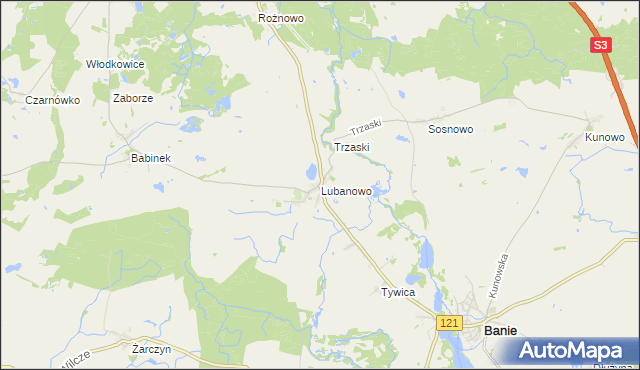 mapa Lubanowo, Lubanowo na mapie Targeo