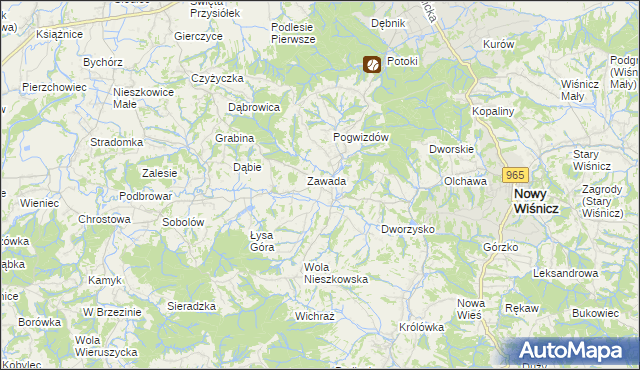 mapa Nieszkowice Wielkie, Nieszkowice Wielkie na mapie Targeo