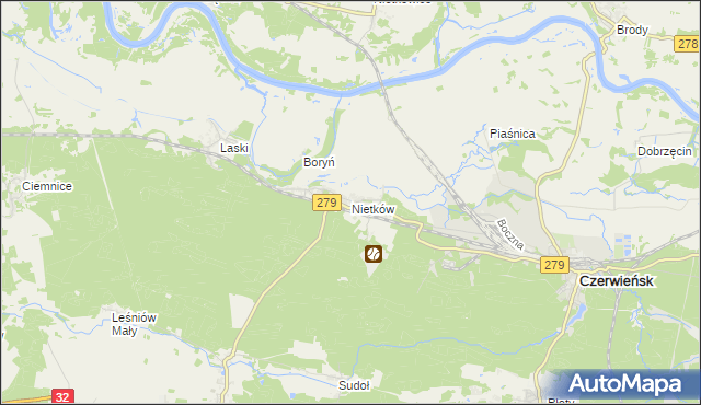 mapa Nietków, Nietków na mapie Targeo