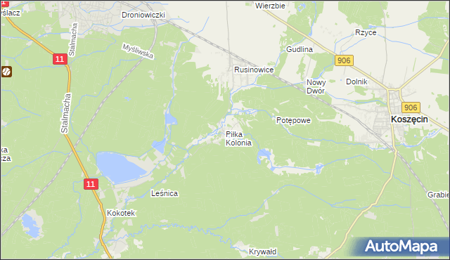 mapa Piłka Kolonia, Piłka Kolonia na mapie Targeo