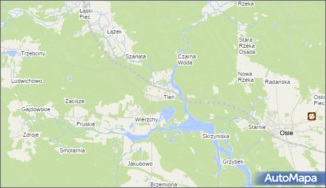 mapa Tleń, Tleń na mapie Targeo