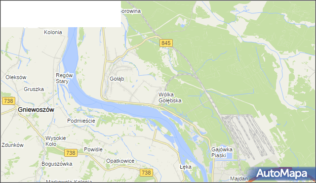 mapa Wólka Gołębska, Wólka Gołębska na mapie Targeo