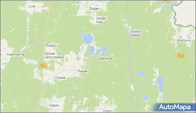 mapa Zawołcze, Zawołcze na mapie Targeo