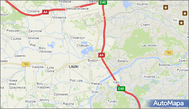 mapa Kryspinów, Kryspinów na mapie Targeo