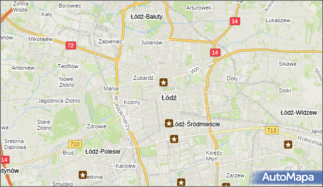 mapa Łodzi, Łódź na mapie Targeo