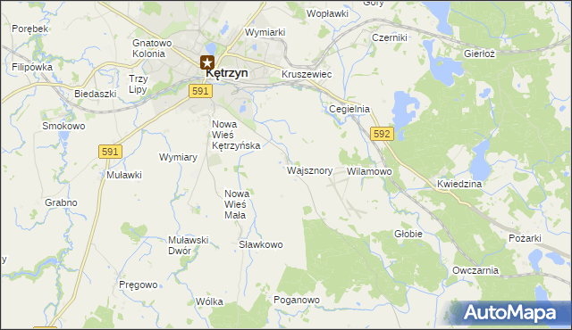 mapa Wajsznory, Wajsznory na mapie Targeo
