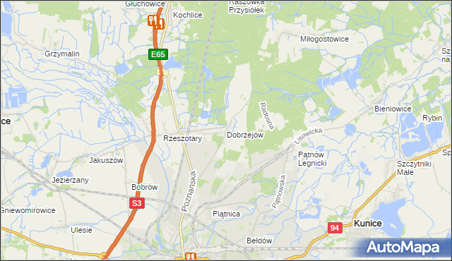 mapa Dobrzejów, Dobrzejów na mapie Targeo