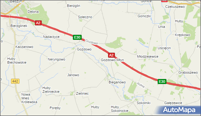 mapa Gozdowo-Młyn, Gozdowo-Młyn na mapie Targeo