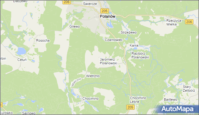 mapa Jaromierz Polanowski, Jaromierz Polanowski na mapie Targeo