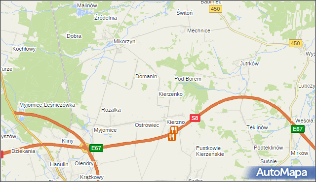 mapa Kierzenko, Kierzenko na mapie Targeo