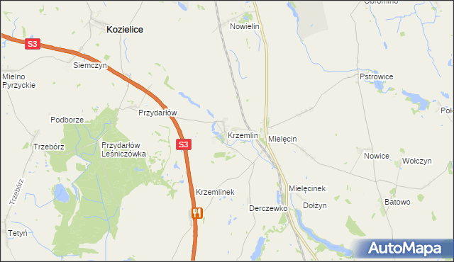 mapa Krzemlin, Krzemlin na mapie Targeo