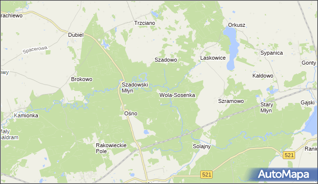 mapa Wola-Sosenka, Wola-Sosenka na mapie Targeo