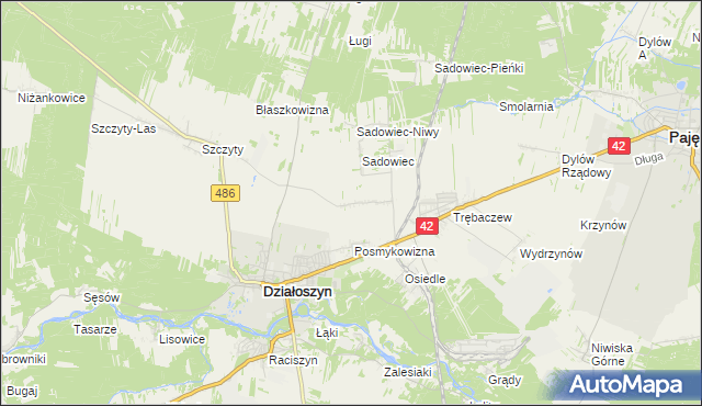 mapa Sadowiec-Wrzosy, Sadowiec-Wrzosy na mapie Targeo